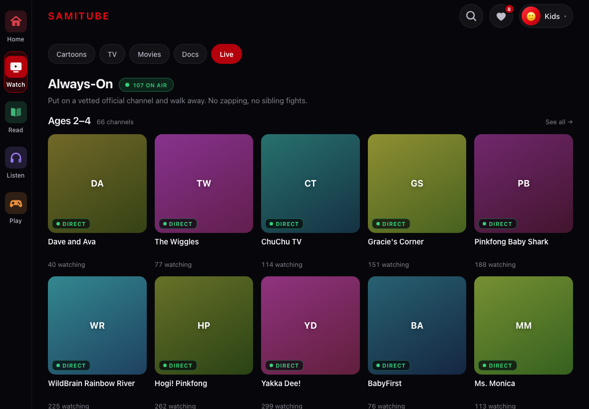 live screenshot