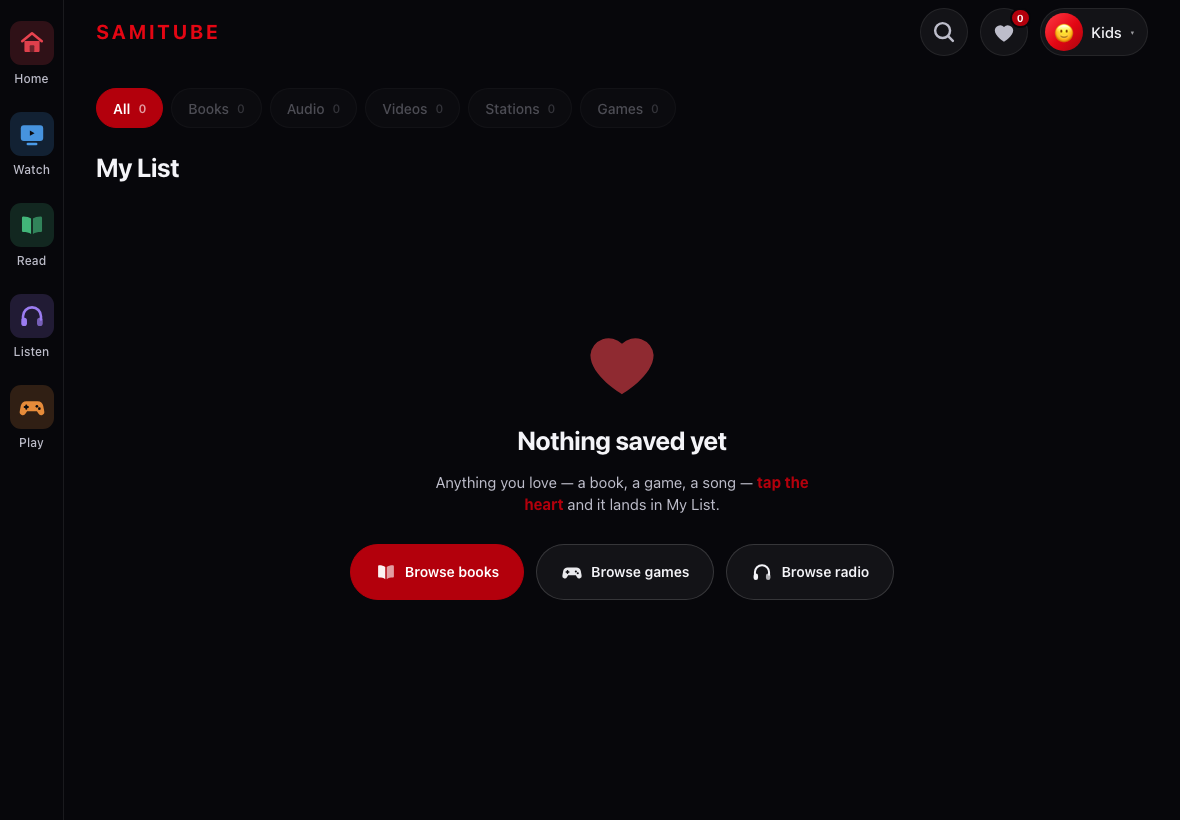 my-list-empty screenshot