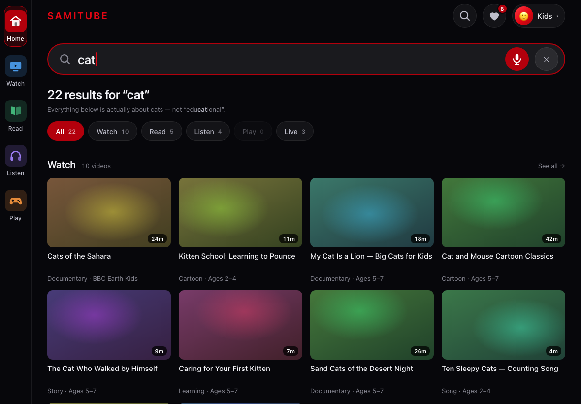search screenshot