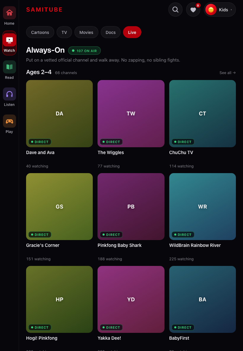 live screenshot