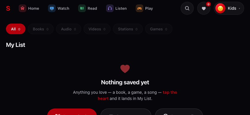 my-list-empty screenshot