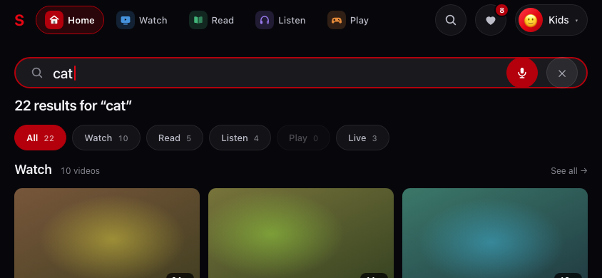 search screenshot