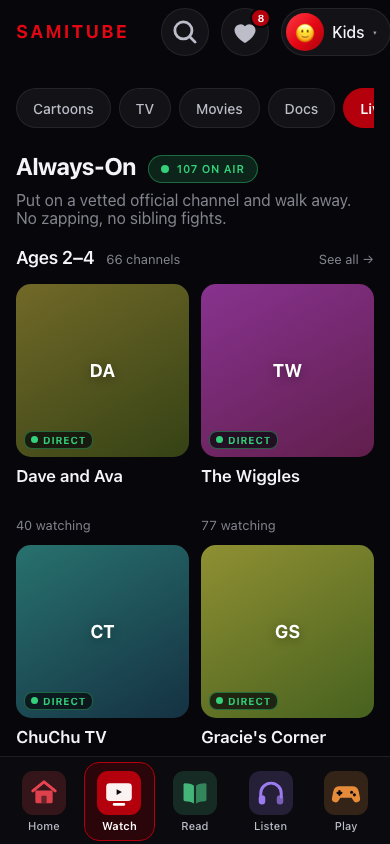 live screenshot