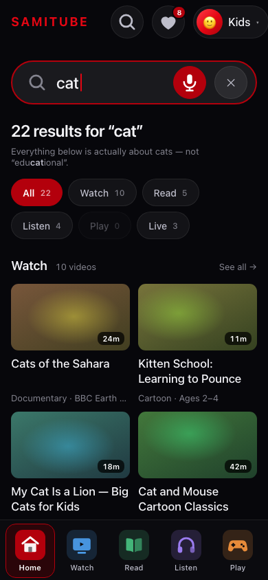 search screenshot