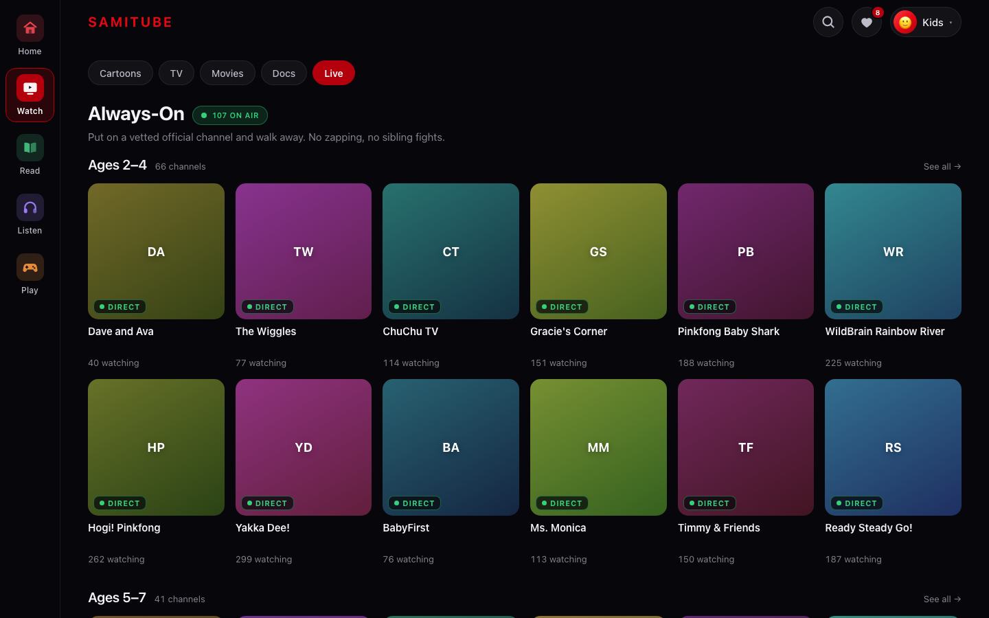 live screenshot