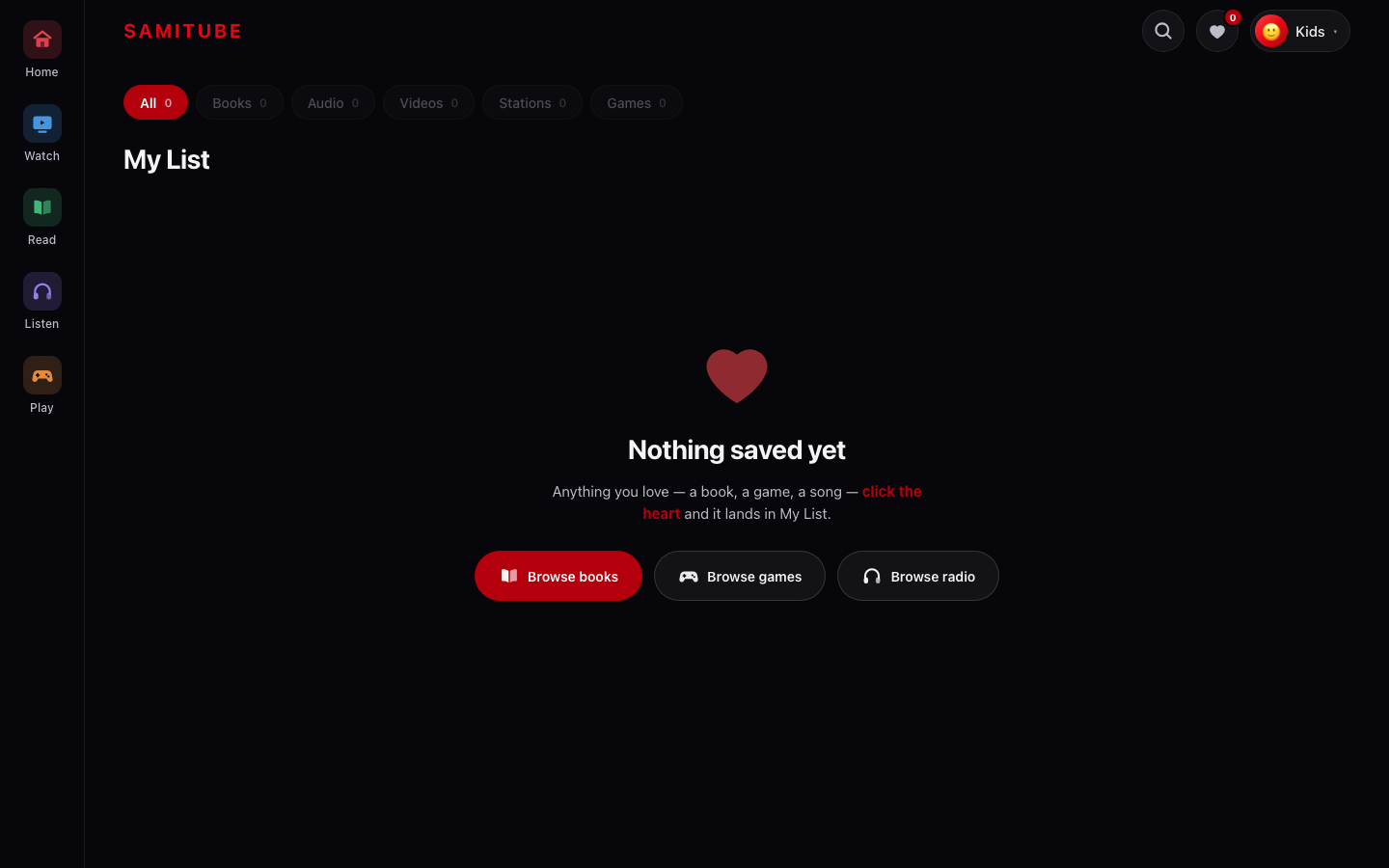 my-list-empty screenshot