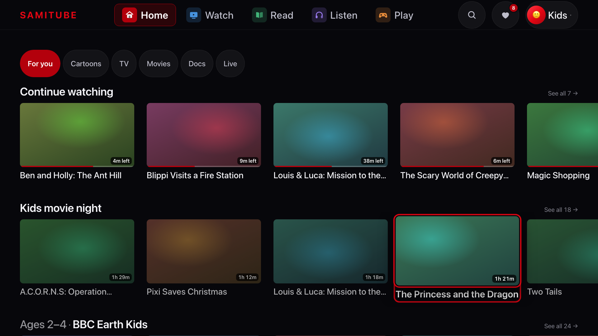 home screenshot