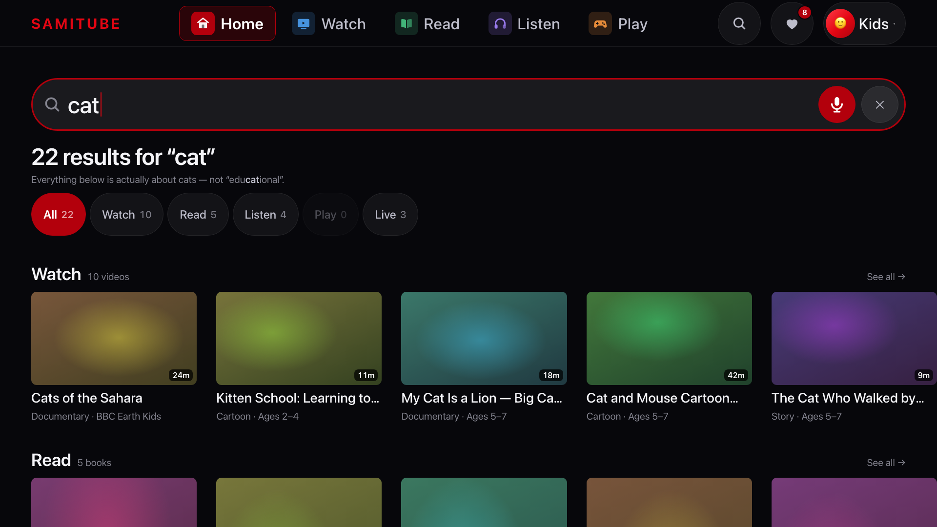 search screenshot